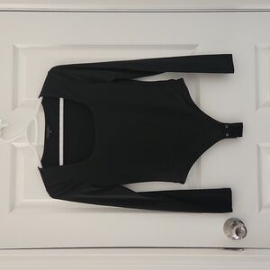 Dynamite Maren Sculpt Long Sleeve Square Neck Bodysuit Size Small